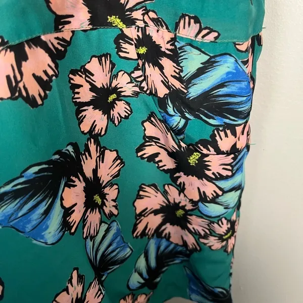 Amanda Uprichard Revolve Floral Green Pink Romper size medium - Image 7