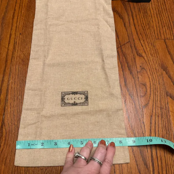 AUTHENTIC! Gucci Dust Bag Pull String Beige Canvas Shoe Storage Dustbag - Image 3