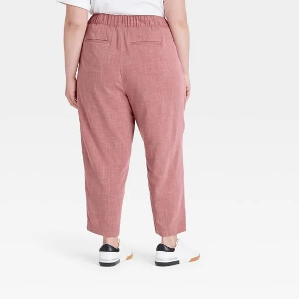 Ava & Viv Pants Size 2X Plus Rose Color Pull On Pockets Drawstring Waist NWOT - Image 3