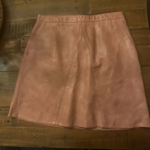 ZARA‎ Blush Leather Mini Skirt - Image 2