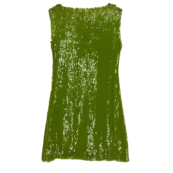 Kim Shui Lime Green Sequin‎ Embellished Mini Dress Size XS NWT - Image 8