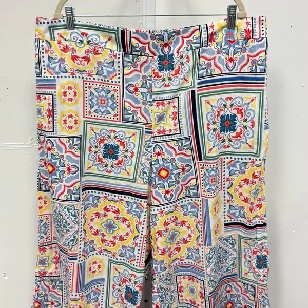 Eloquii Women’s Boho Mosaic Print Cotton Wide Leg Cropped Pull On Pants‎ Sz 20 - Image 4