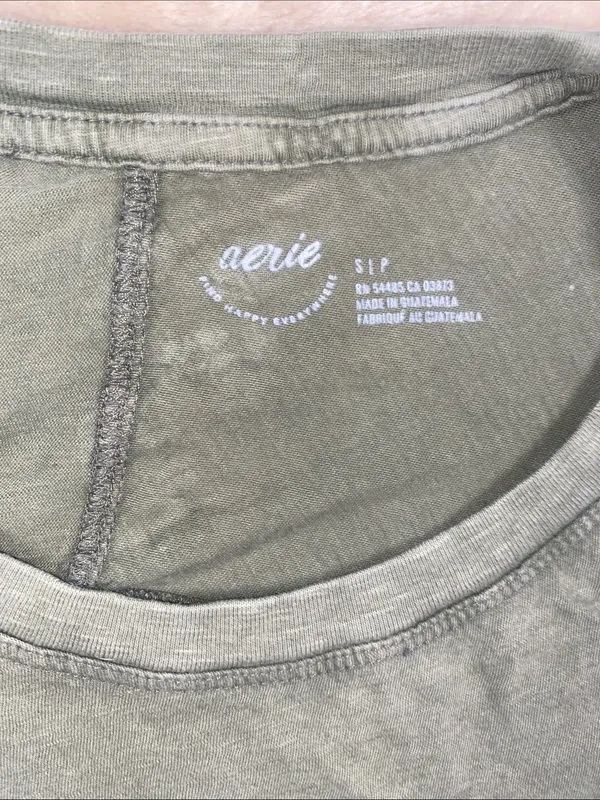 aerie Sage green Crew Neck batwing dolman sleeves Tee - Image 2