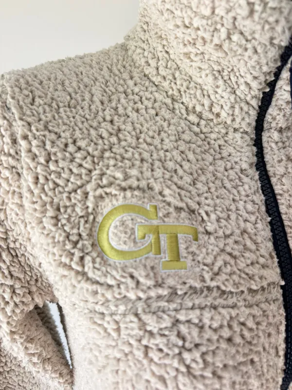 Columbia Beige Georgia Tech Fleece Zip Up Jacket  - Image 2