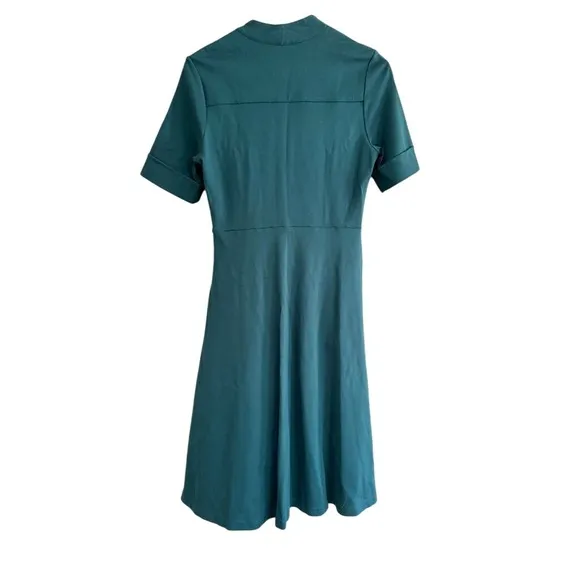 Betabrand Midi Dress Teal‎ Green Short Sleeve Career Secretary Office Casual - Image 7