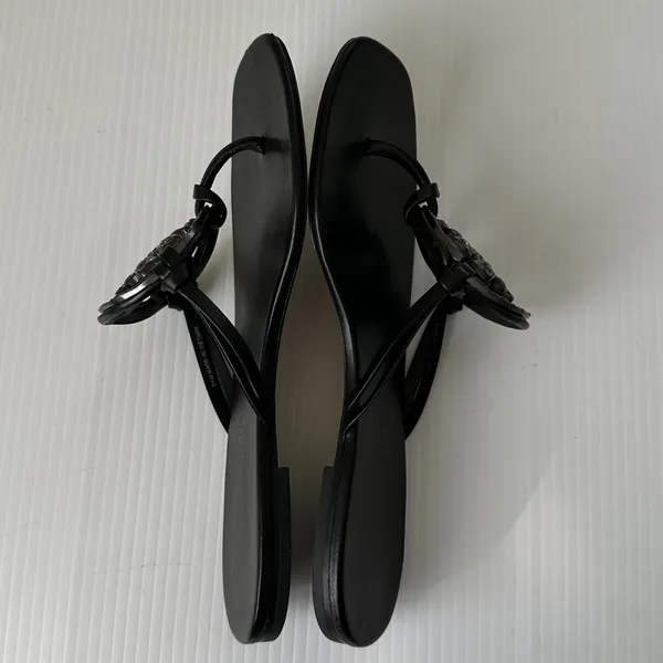 Tory Burch Jeweled Miller Sandals Perfect Black, 9.5 - Image 9