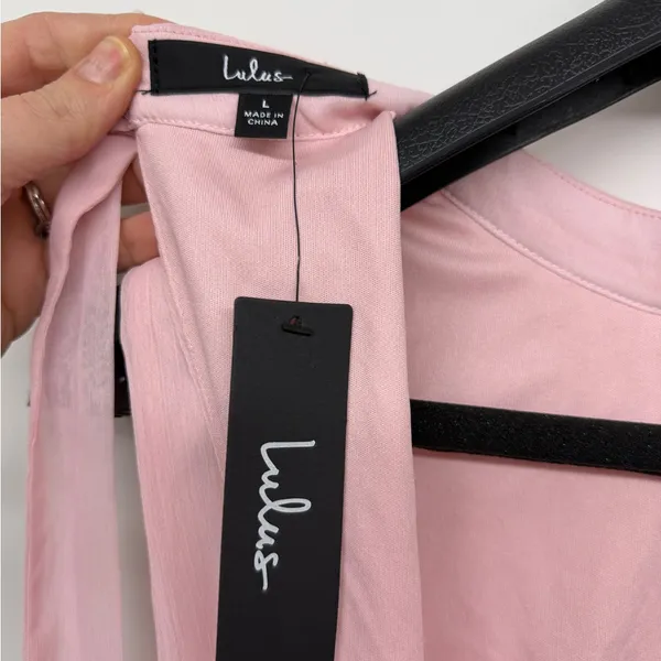 Lulus Enchantingly Sweet Blush Pink Chiffon Backless Maxi Dress SOLD OUT - Image 9
