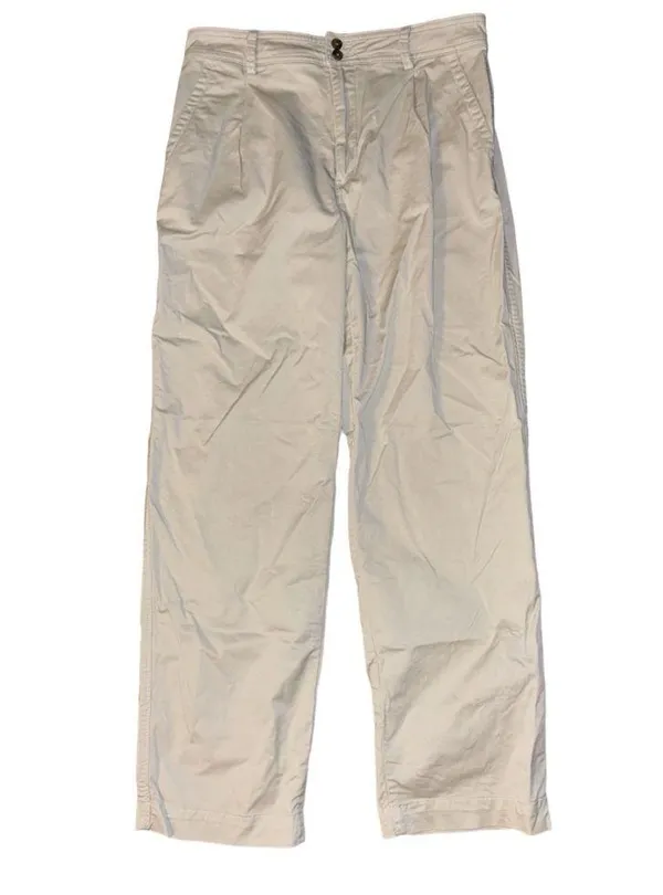EVERLANE straight pleated hi-rise chino. Size 10. Sandstone EUC - Image 5