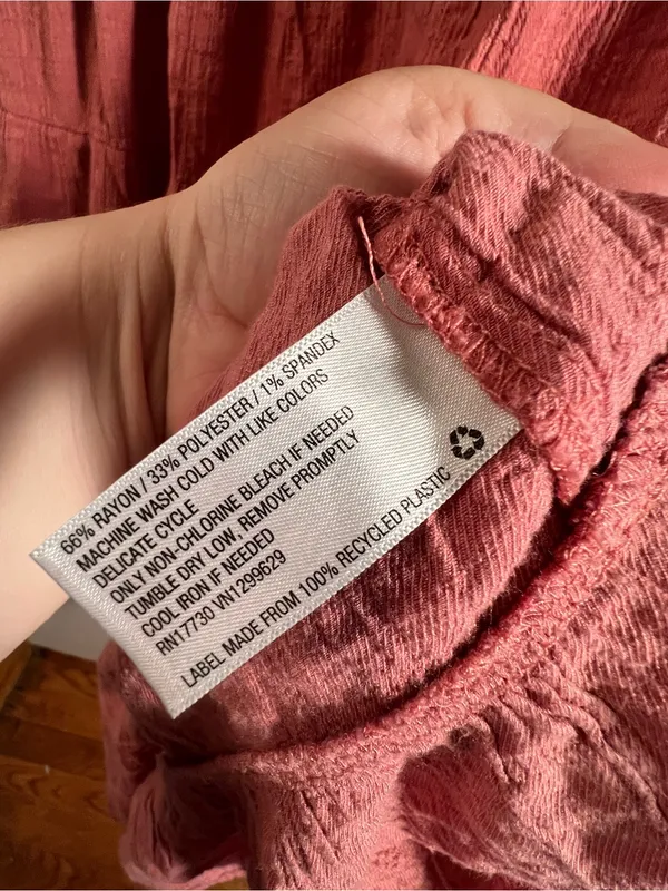 Knox Rose Women’s Sz Medium Mini Dress Pink Gauzy Flutter Sleeve Crewneck Tiered - Image 11