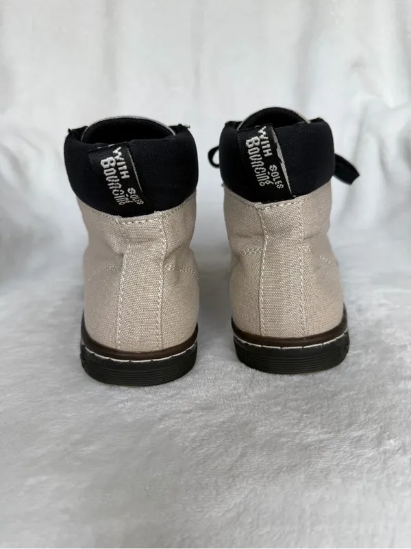 Dr. Martens Shoes Maelly Womens Size 8 Khaki Canvas Lace Up Air Wair AW004 - Image 5