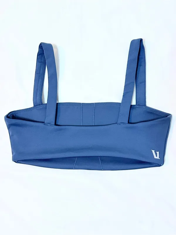 Vuori Evolve Square Neck Sports Bra – Pool Blue – M - Image 5