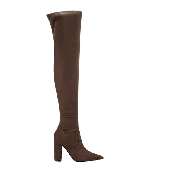 NEW GUESS Abetter Faux-Suede Over-the-Knee Boots Chlorate Brown 9.5 - Image 3