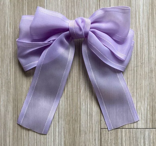 Purple Lavender clip Bow - Image 3