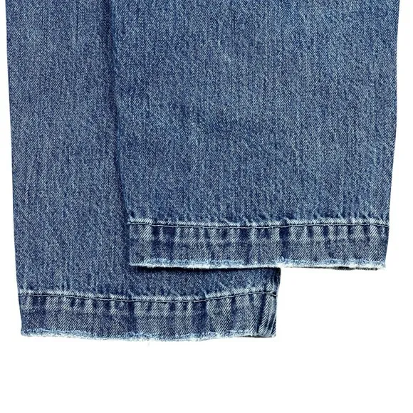 Madewell‎ Straight-Leg Jean Overalls XXS Hickory Wash Faded Denim Cropped Length - Image 13