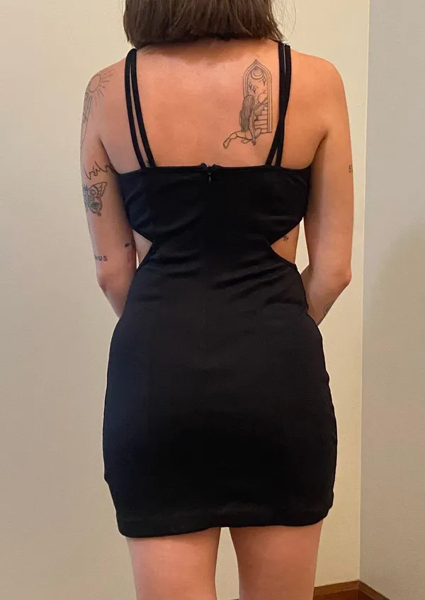Mesh Cutout Mini Dress - Image 2