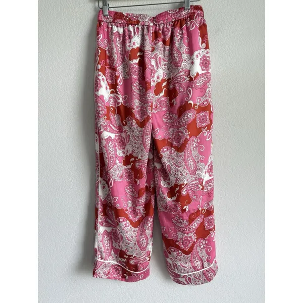J. Crew Size‎ 6 Women's Pink Pants Relaxed Vintage Paisley Baez Casual Comfort - Image 12