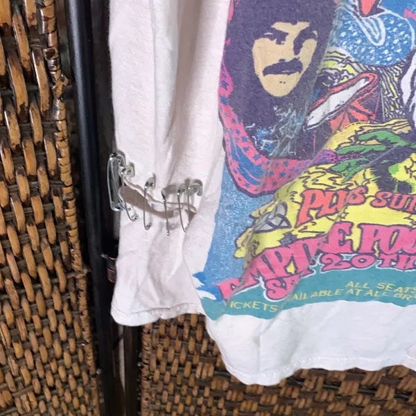Retro Led Zepplin Distressed T-Shirt Size XL Gildan - Image 2