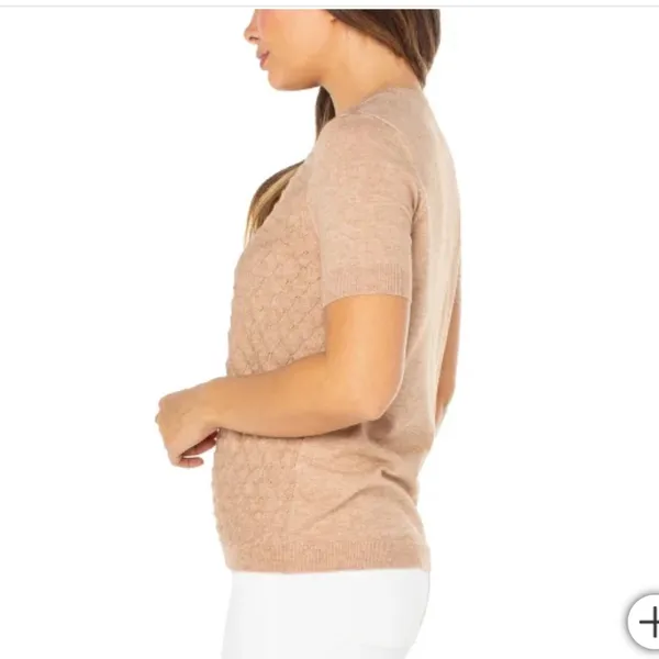Well Worn Ladies' Pointelle Short Sleeve Sweater NWT - Image 6