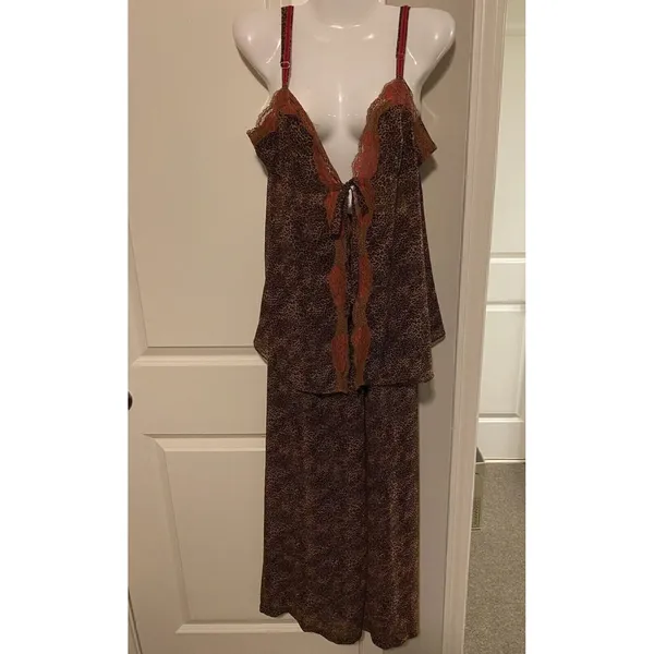 Victoria’s Secret lingerie vintage Y2K leopard print teddy & Bottoms EUC Sz L - Image 4
