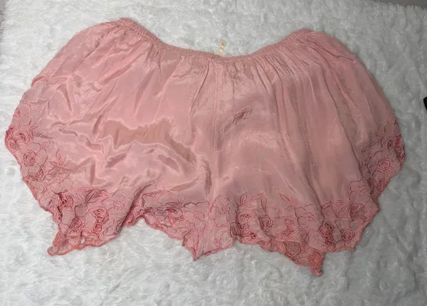 Free People “Bali Little Dreamer” Embroidered Satin Shorts —Small - Image 7