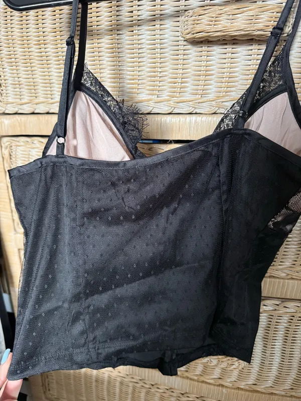 Free People Intimacy Black Lace Camisole Tank - Image 5