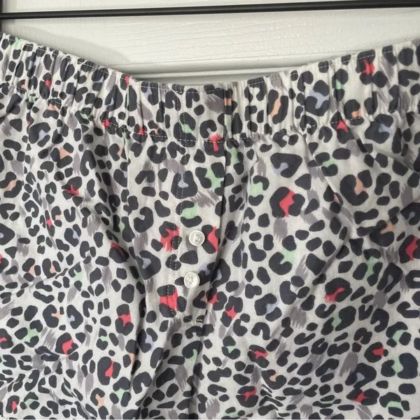 Victorias Secret leopard pajama shorts w lace trim MED - Image 2