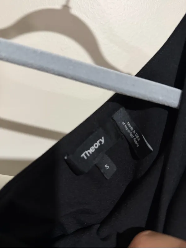 Theory Black One-Shoulder Mini Dress - Image 4