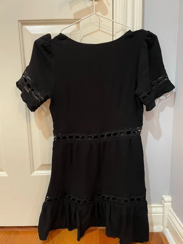 Stone Cold Fox Dress Black Mini eyelet size 2 US - Image 2