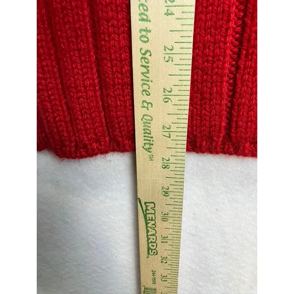 Jones New York Sport‎ Red Ribbed Wool Blend Mock Neck Sweater Womens Small - Image 3