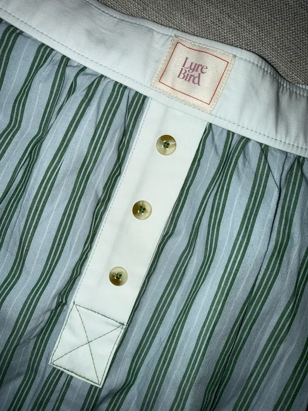 Lyrebird 100% Pleated Cotton Shorts - Image 2