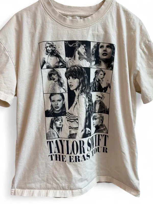 Official Taylor Swift The Eras Tour Beige T-Shirt - Image 3