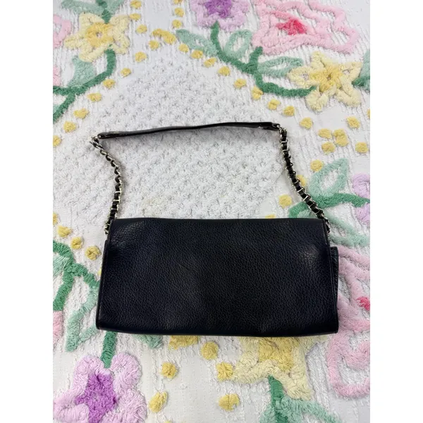 Kate Spade Black‎ Leather Turn Lock Chain Shoulder Bag Purse NEW YORK - Image 5