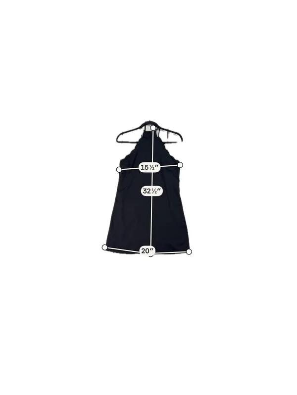 Lulus Black Halter Mini Dress Scalloped Neckline - Image 5