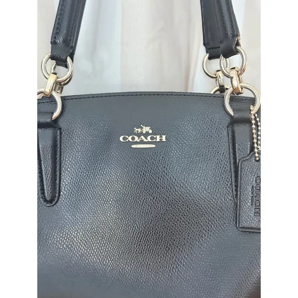 Coach Small Christie Carryall Black Crossgrain Leather Bag F36637 - Image 2