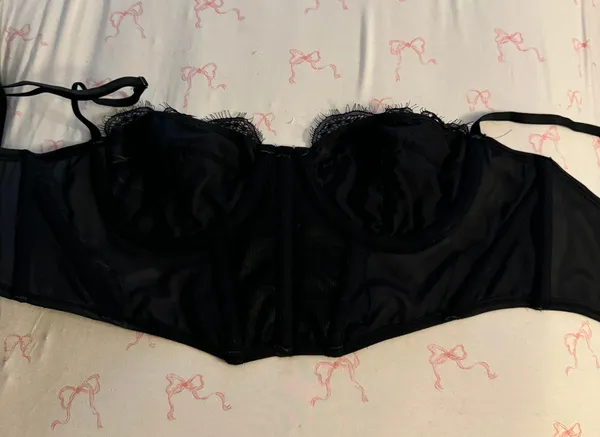 Urban Outfitters Cropped Lace Corset Top - Image 3
