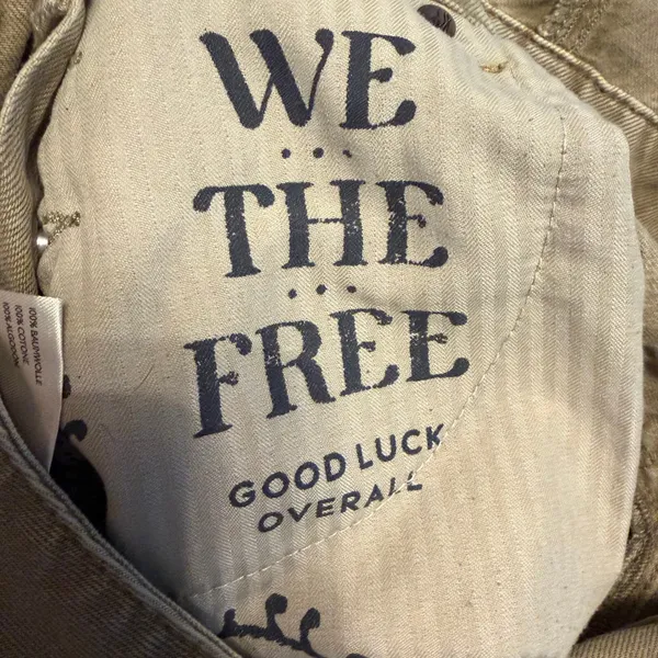 We The Free Good Luck Overall Jumpsuit Discontinued Tan Khaki Color Women XS - Image 8