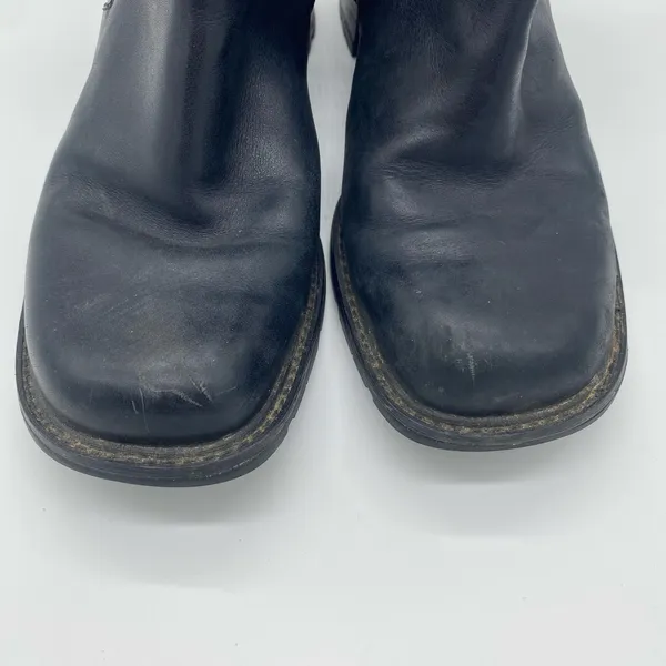 Timberland Alyse Black Leather Block Heel Ankle Boots Moto Y2K Women's size 7 - Image 7