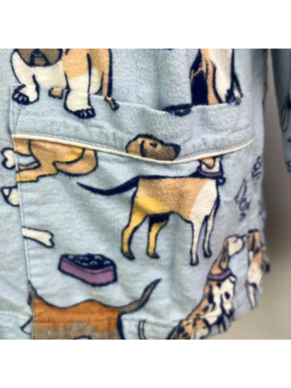 Pajamagram Medium Dog Tired Cotton Flannel Pajamas 2-Pc Blue 100% Cotton Womens - Image 8