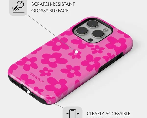 Brindly Iphone 16 pro phone case Pink - Image 3