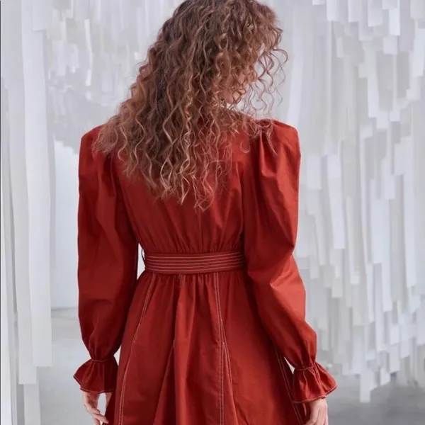 Flared Hem Dress - Image 7