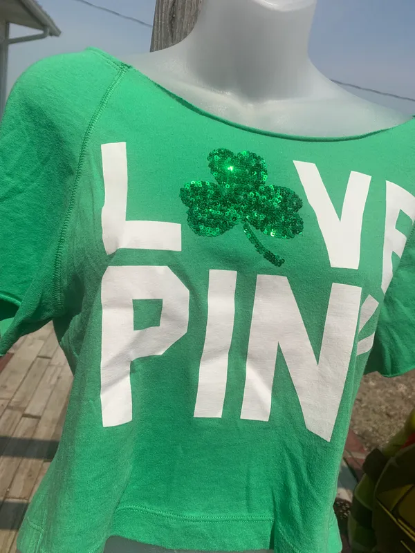 Victoria’s Secret PINK Lucky SEQUIN BLING CROP TOP - Image 2