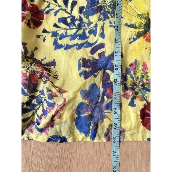 Anthropologie x Vanessa Virginia Flowy Dress Sz 0 Floral Sundress Yellow 2016 - Image 4