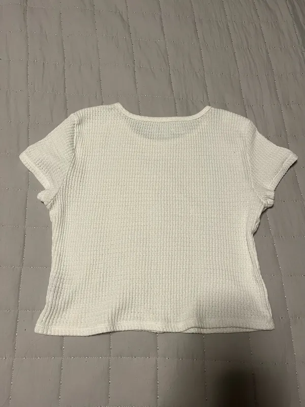 White American Eagle Waffle T Shirt - Image 2