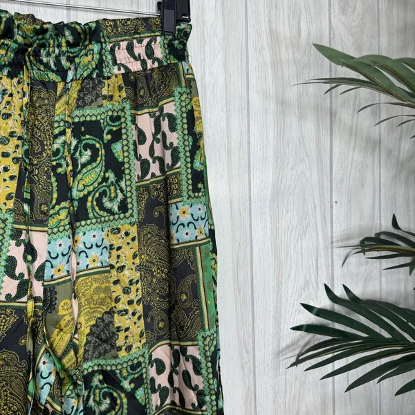 Intimately Free People Patch Things Up Pants Boho Patchwork Paisley sz M Medium - Image 4