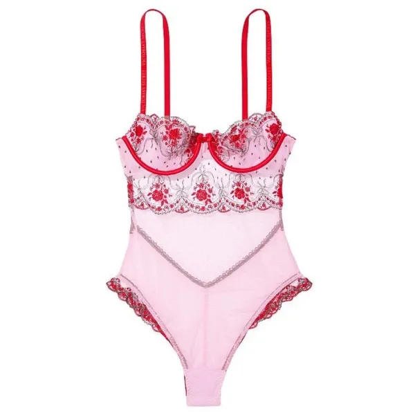 Victoria's Secret Very Sexy Push Up Rosebud Wicked Lingerie Teddy One Piece - Image 3