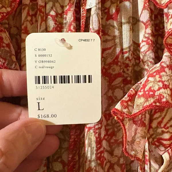 NWT Feeling Groovy Maxi Dress in red & cream - Image 6