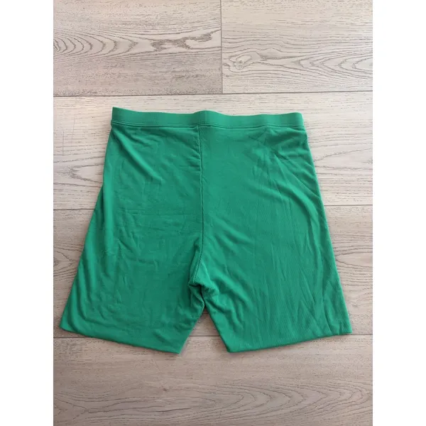 White Fox Vol 3 Ribbed Bike Shorts Green Size XL Athletic Athleisure 5 Inch - Image 2