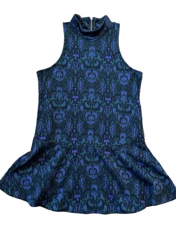 Free People Amelia Dress in Blue and Purple, Size Large - Image 2