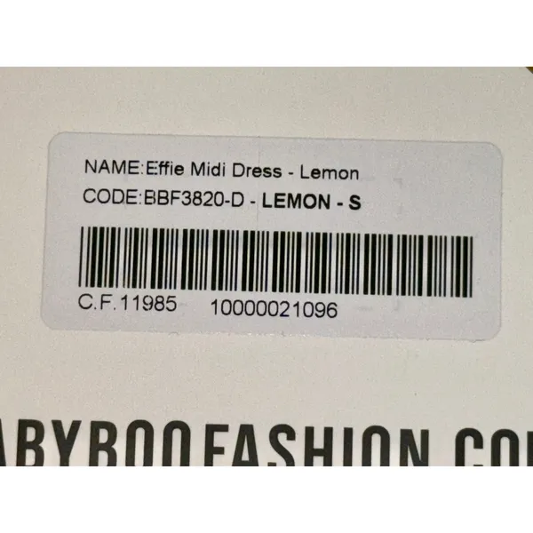 NWT Babyboo Effie Lemon Yellow Floral Jacquard Halter A-Line Midi Dress Size S - Image 15