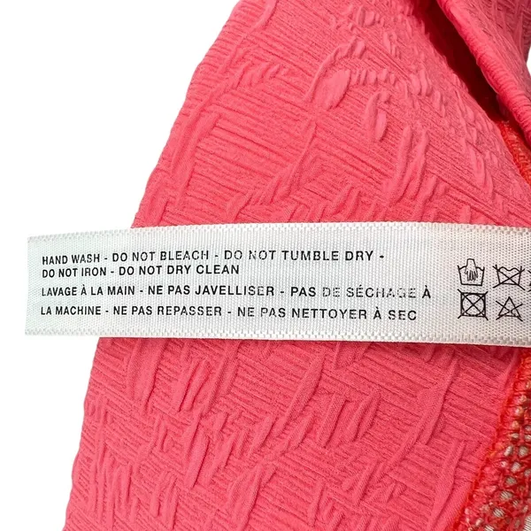 Free People free-est Dylan Lurex High-Waist‎ Bikini Bottom Coral Pink Size XL - Image 11